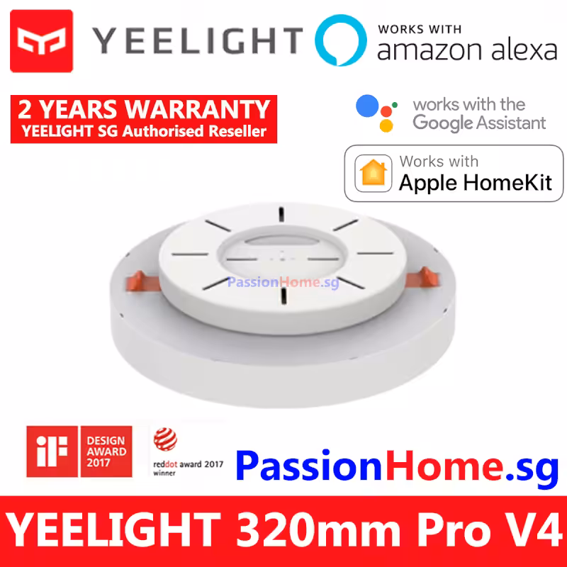 Yeelight LED Ceiling Light 320mm Pro V4 - Luna 23W - 1500 lumens - Works with Apple HomeKit 4 Yeelight LED Ceiling Light - Luna YLXD76YL 320mm Pro V4 PassionHome.sg (2 Years Official Warranty) 3