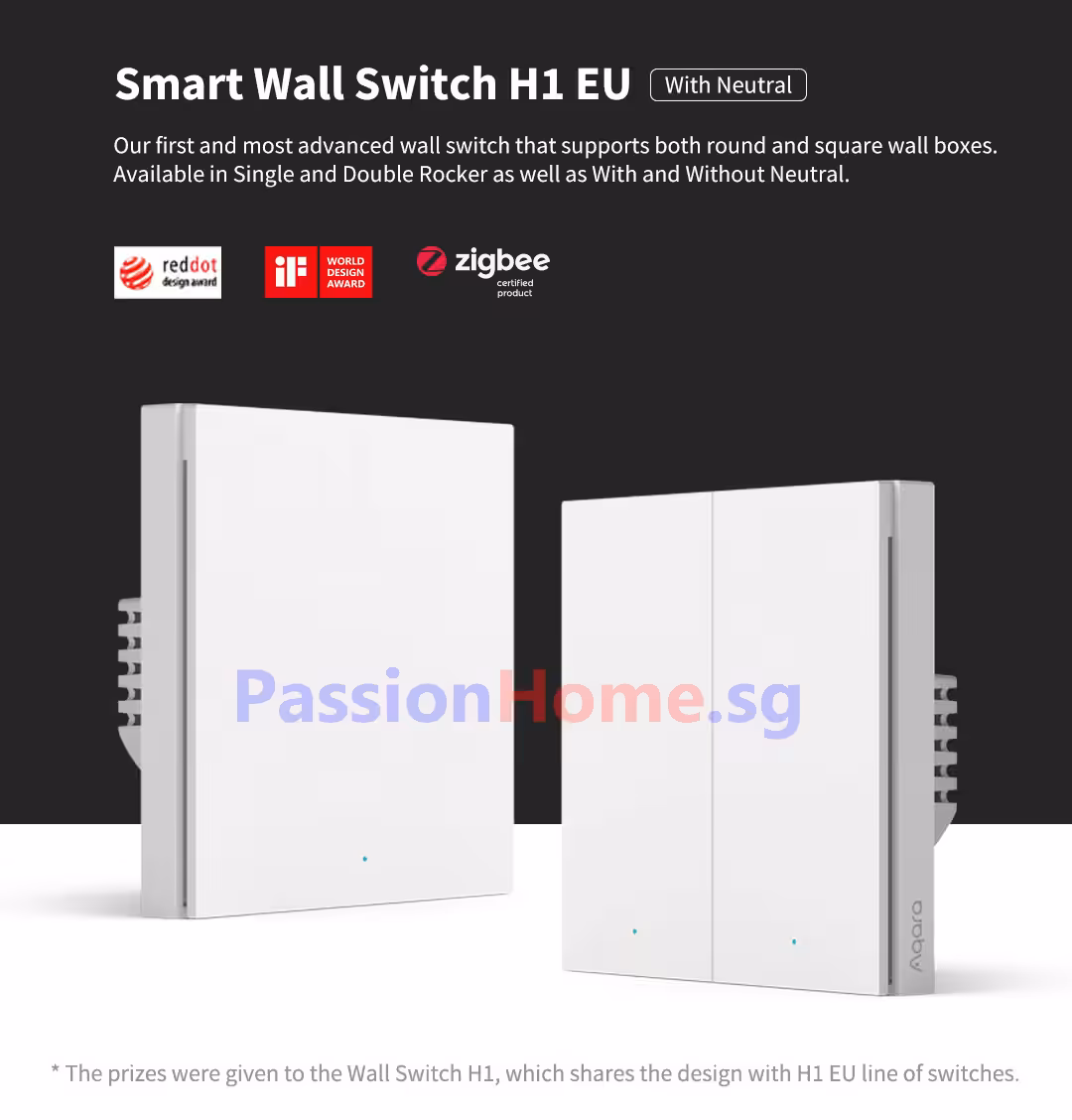 Aqara H1 Wall switch Neutral Non Neutral PassionHomes.sg 1