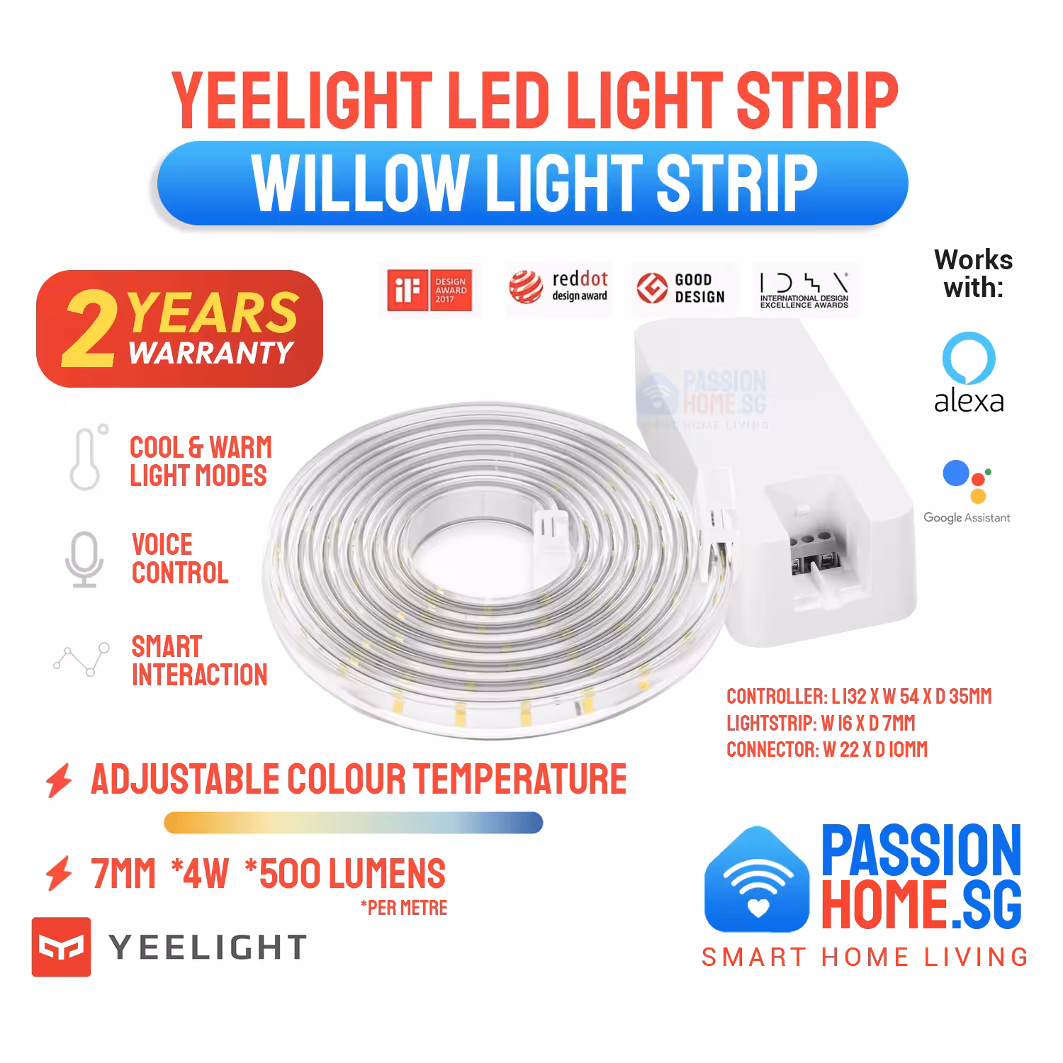 Yeelight Willow Light Strip 1 Yeelight Willow Light Strip-4W per meter-500 per meter-YLDD03YL_PassionHome_PassionHome.sg_1