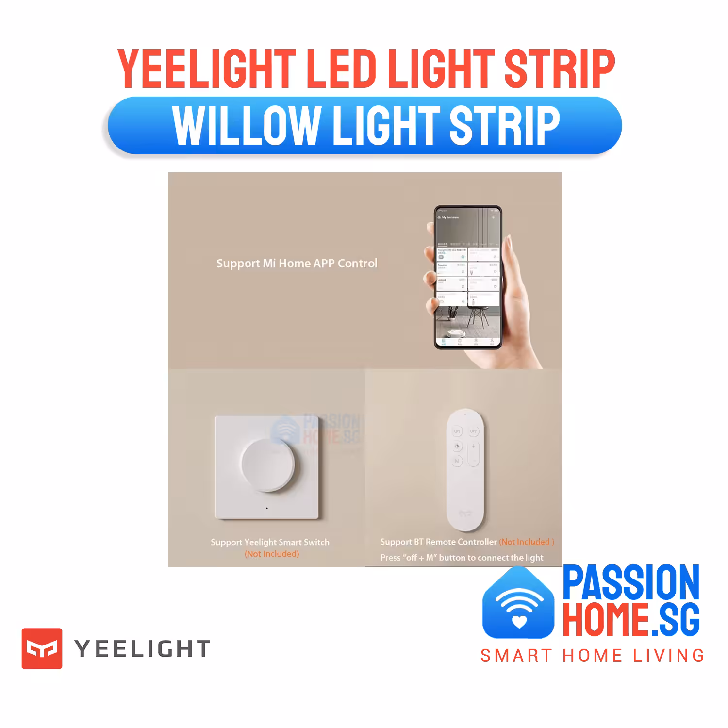 Yeelight Willow Light Strip 6 Yeelight Willow Light Strip-4W per meter-500 per meter-YLDD03YL_PassionHome_PassionHome.sg_2