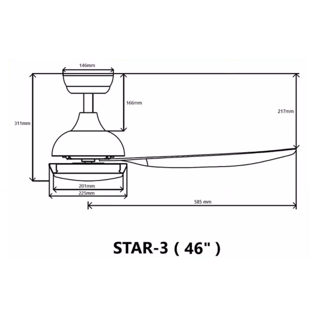 Bestar BS 900 Ceiling Fan (Discontinued) 7 Bestar BS 900 Ceiling Fan 46 inch