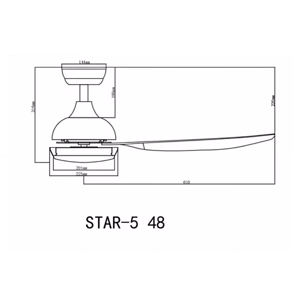 Bestar Star 5 Ceiling Fan 48 inches