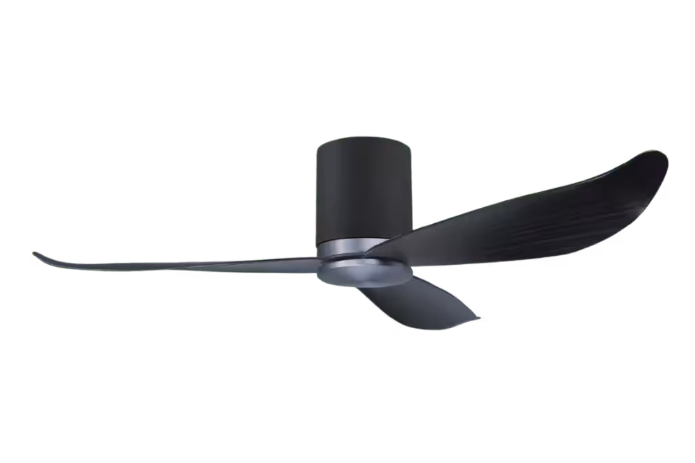 Point One Technology Gust Blade 01 VSPEC IV Smart Ceiling Fan 81 Gust Blade 01 VSPEC III Point One PassionHome.sg Aluminum Silver Casing and Carbon Black Cylinder with Ash Blades no Lightkit