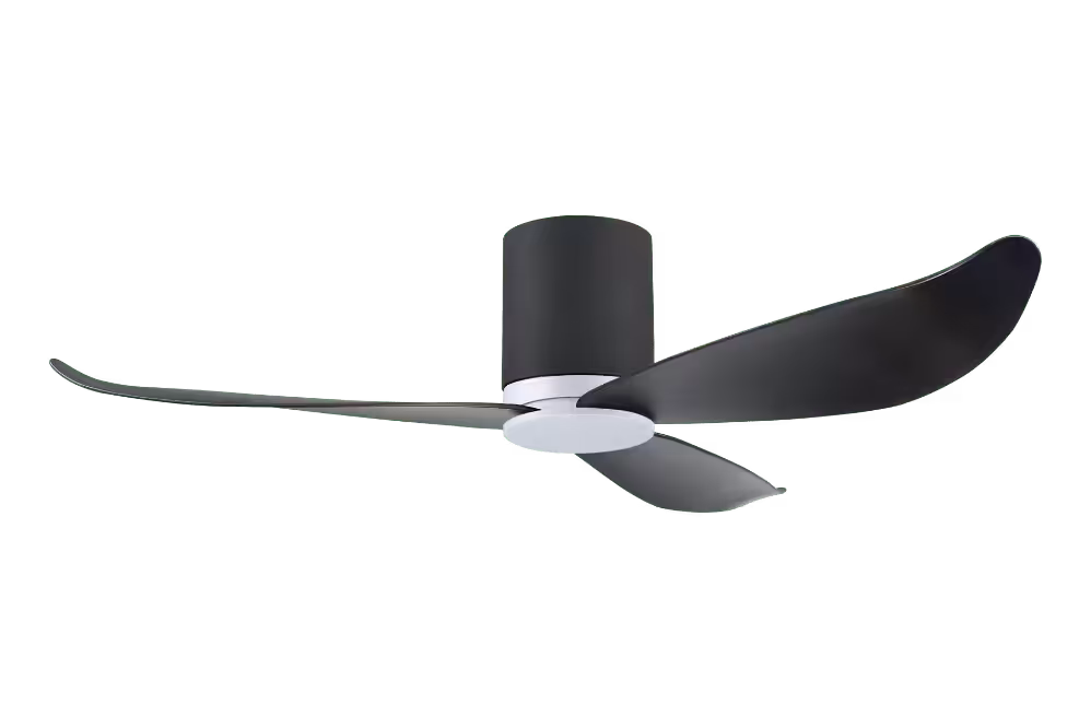 Point One Technology Gust Blade 01 VSPEC IV Smart Ceiling Fan 20 Gust Blade 01 VSPEC III Point One PassionHome.sg Polar White Casing and Carbon Black Cylinder with Carbon Black Blades no Lightkit