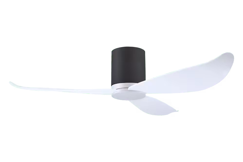 Point One Technology Gust Blade 01 VSPEC IV Smart Ceiling Fan 16 Gust Blade 01 VSPEC III Point One PassionHome.sg Polar White Casing and Carbon Black Cylinder with Polar White Blades no Lightkit