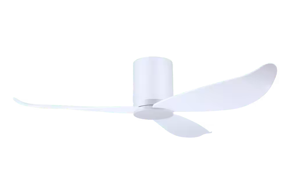 Point One Technology Gust Blade 01 VSPEC IV Smart Ceiling Fan 6 Gust Blade 01 VSPEC III Point One PassionHome.sg Polar White Casing and Polar White Cylinder with Polar White Blades no Lightkit