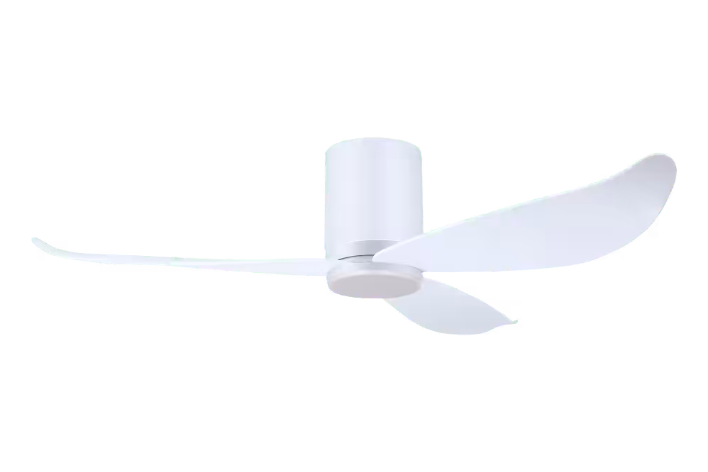 Point One Technology Gust Blade 01 VSPEC IV Smart Ceiling Fan 5 Gust Blade 01 VSPEC III Point One PassionHome.sg Polar White Casing and Polar White Cylinder with Polar White Blades with Lightkit