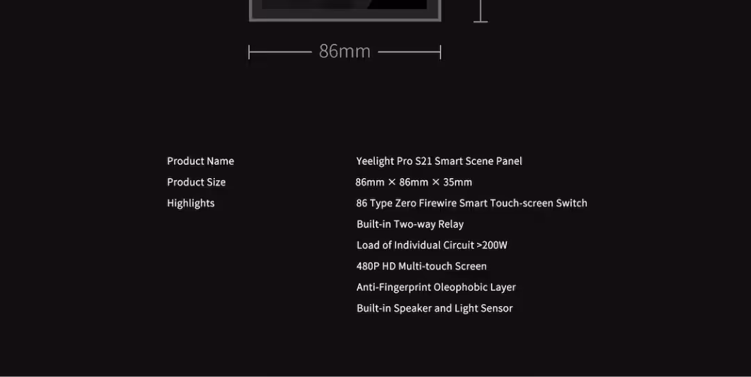Yeelight Pro S21 Full-Touch Smart Switch Grey 6 Yeelight Pro PassionHome.sg Yeelight Pro S21 Smart Scene Panel -6