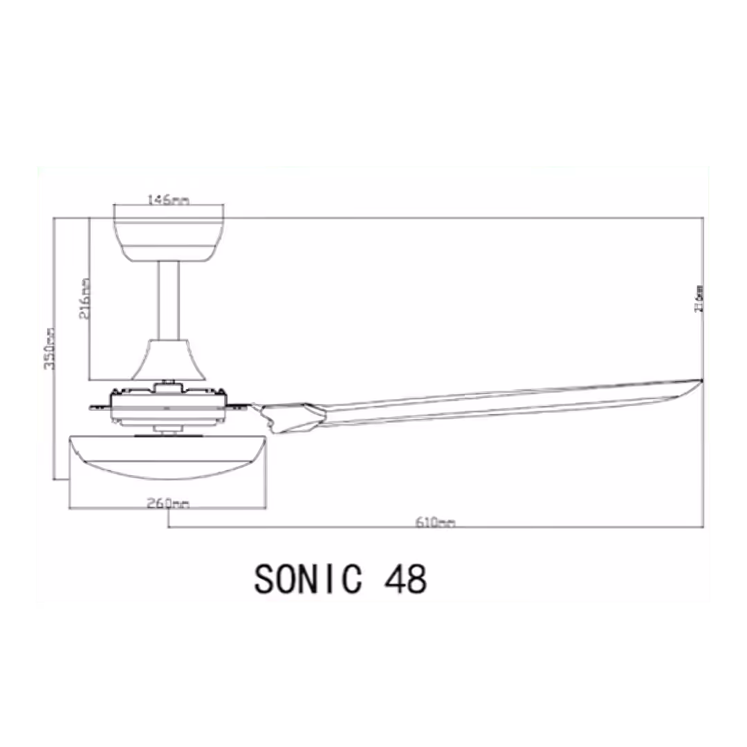 Bestar Sonic Ceiling Fan (Discontinued) 4 Bestar Sonic Ceiling Fan Sonic 48