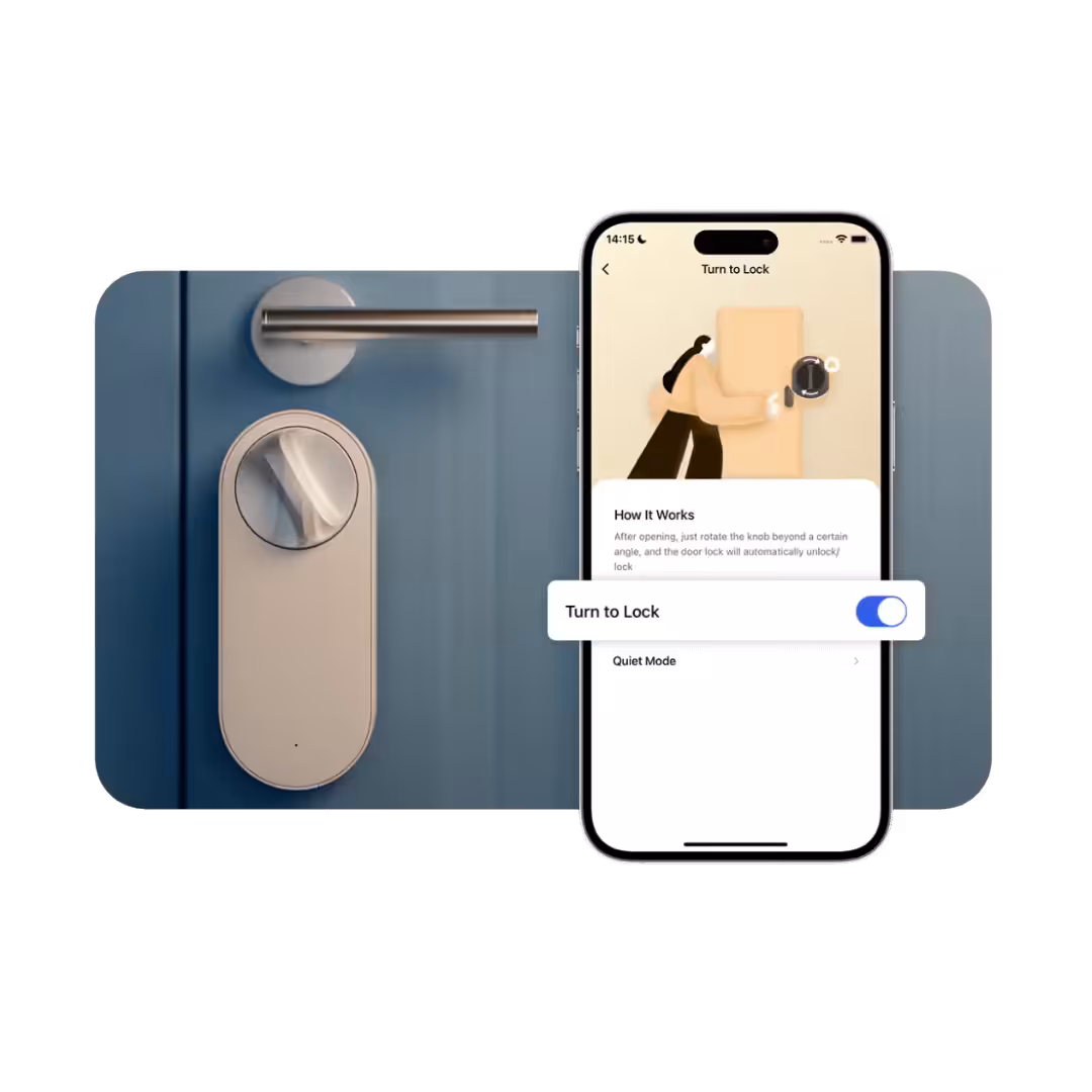 Aqara Smart Door Lock U200 Lite Kit 4 Aqara Smart Lock U200 Lite Turn to Lock
