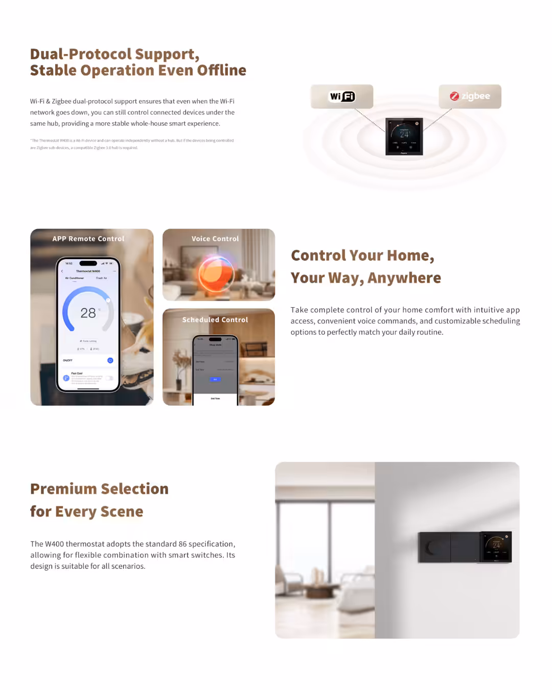 Aqara Thermostat W400 7 Aqara W400 Zigbee Apple Homekit Smart Thermostat 3