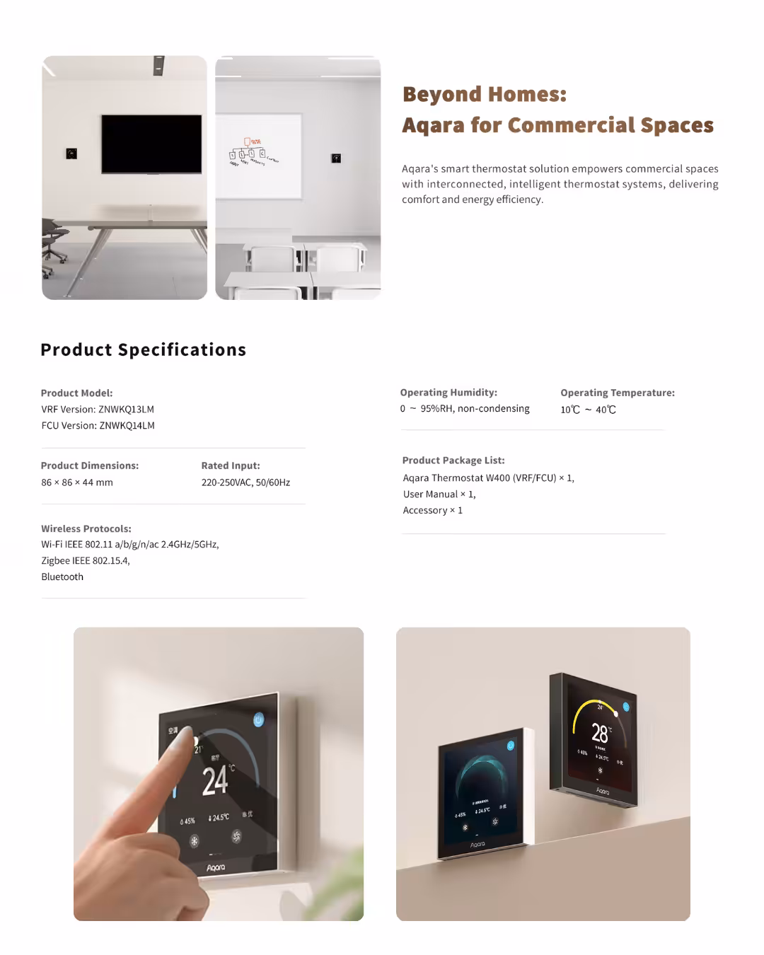 Aqara Thermostat W400 8 Aqara W400 Zigbee Apple Homekit Smart Thermostat 4