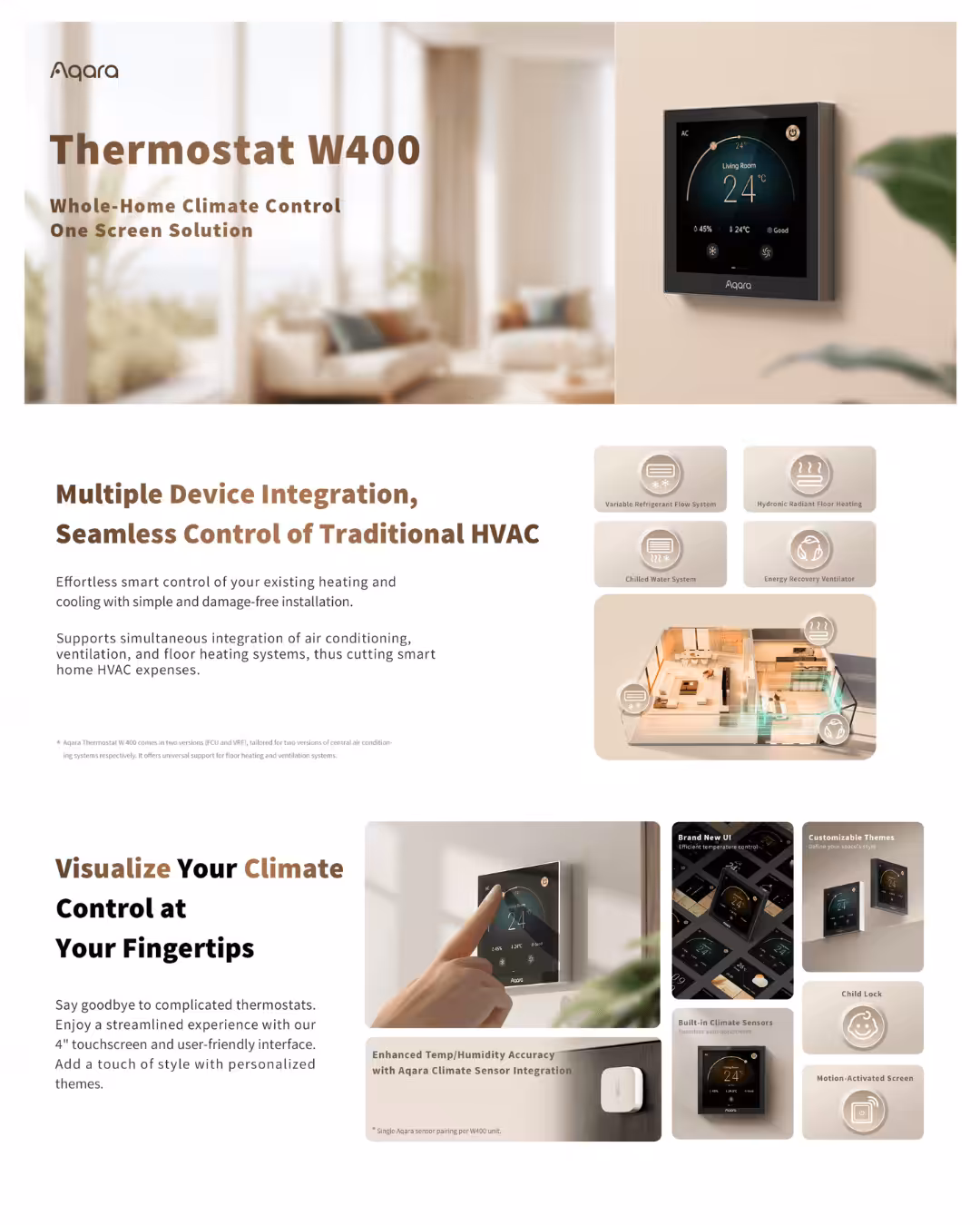 Aqara Thermostat W400 5 Aqara W400 Zigbee Apple Homekit Smart Thermostat