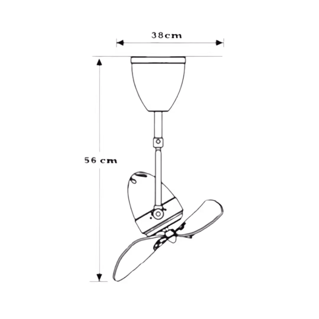 Alaska ESKYE 15-inch Corner DC Ceiling Fan (Smart) 5 ESKYE 15-inch Corner DC Ceiling Fan Dimensions