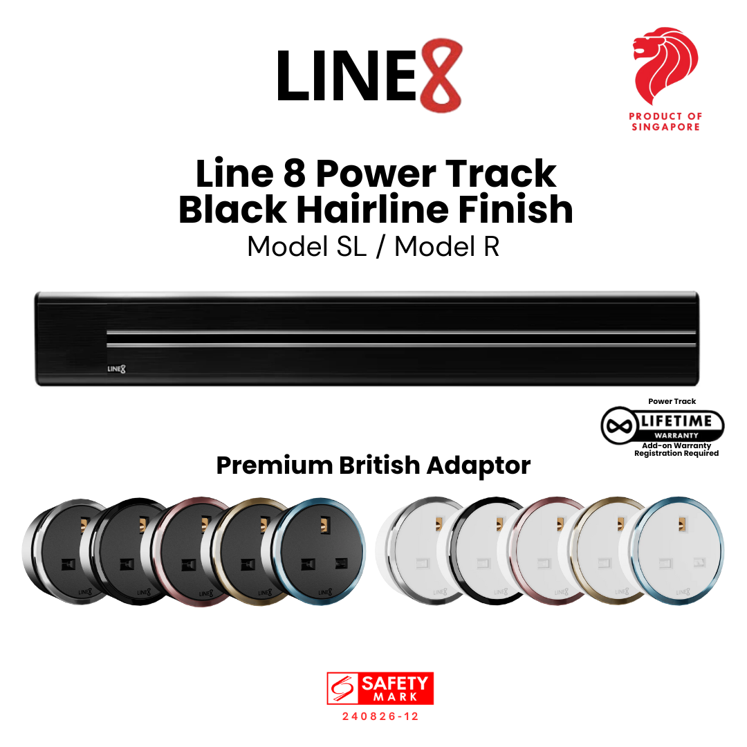 Line8 Power Track Black Hairline Packages (Premium Colours Adapters ...