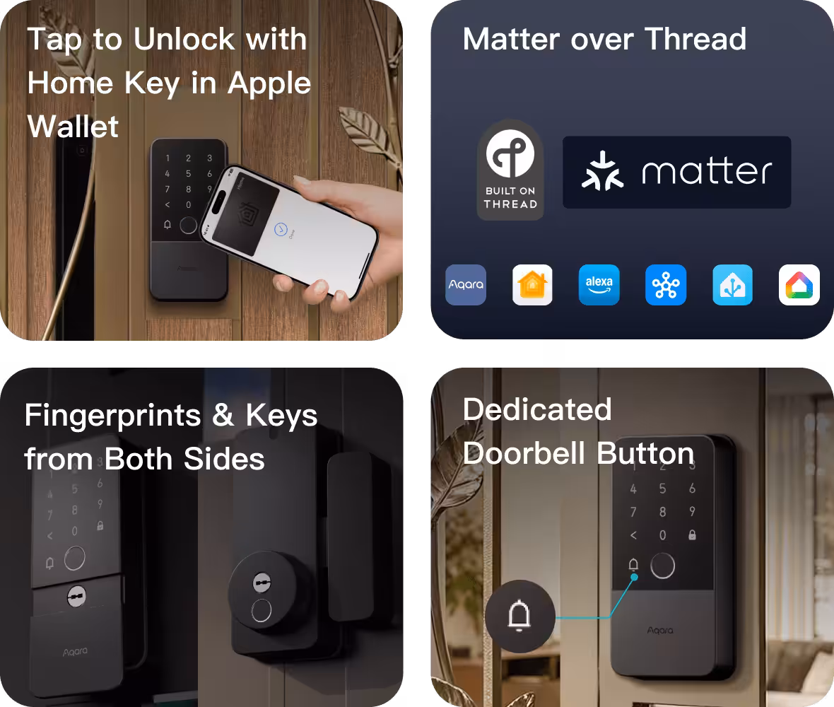 Aqara Smart Gate Lock U500 — with Installation 9 Aqara Smart Gate Lock U500 — installed on a metal gate showing both sides