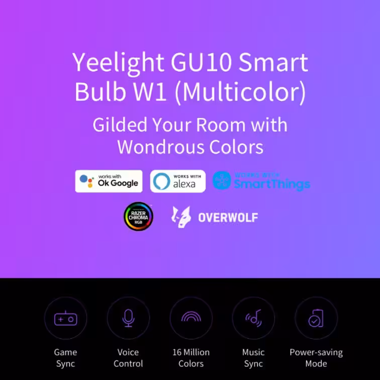 Yeelight GU10 Smart Bulb W1 (Colour) 4 Yeelight GU10 Smart Bulb W1 (Colour) 4